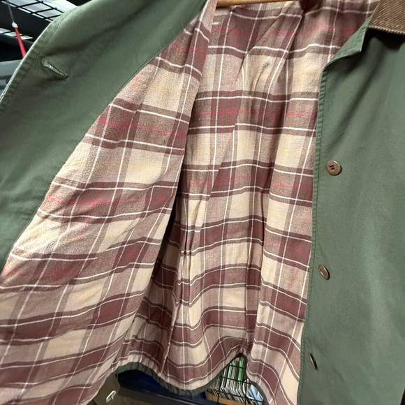 Vintage L.L. Bean Barn Jacket Olive & Brown Size 3X Corduroy, Flannel Lined - Picture 7 of 9